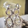 Hammered Silver Drop Earrings - Antitarnish