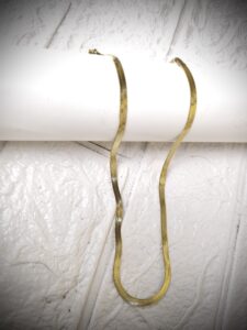 Gold Herringbone Chain Necklace - Antitarnish