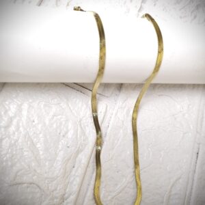 Gold Herringbone Chain Necklace - Antitarnish