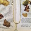Gold Chain Necklace with Floral Pendant - Antitarnish