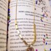 Gold Chain Necklace with Square Charm - Antitarnish