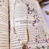 Gold Chain Necklace with Square Charm - Antitarnish