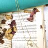 Gold Chain Necklace with Crystal Pendant - Antitarnish