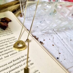 Gold Heart Pendant Necklace - Antitarnish