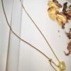 Gold Square Pendant Necklace - Antitarnish