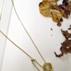 Gold Square Pendant Necklace - Antitarnish