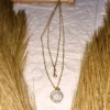 circle chain gold pendant