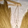 circle chain gold pendant