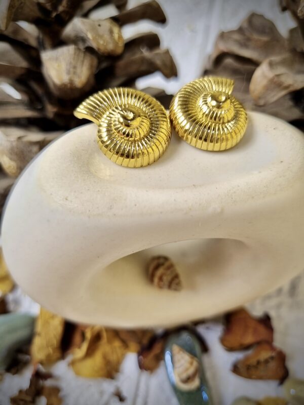 Gold Shell Studs - Antitarnish Gold Shell Studs - Antitarnish