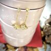 White and Gold Floral Drop Earrings – Antitarnish