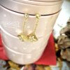 White and Gold Floral Drop Earrings – Antitarnish