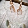 Rose Gold Pearl Drop Earrings - Antitarnish