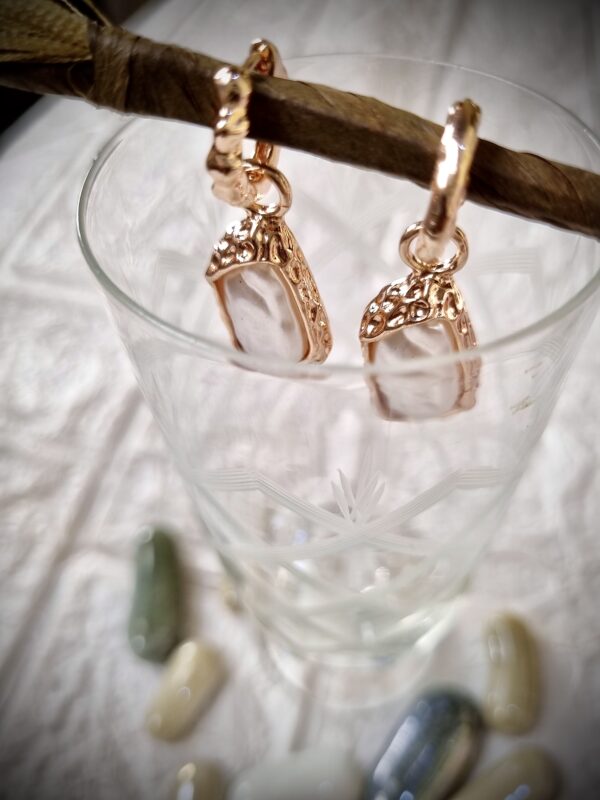 Rose Gold Pearl Drop Earrings - Antitarnish Rose Gold Pearl Drop Earrings - Antitarnish