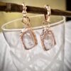 Rose Gold Pearl Drop Earrings - Antitarnish