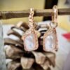 Rose Gold Pearl Drop Earrings - Antitarnish