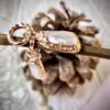 Rose Gold Pearl Drop Earrings - Antitarnish