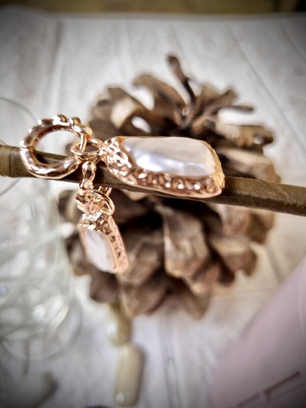 Rose Gold Pearl Drop Earrings - Antitarnish Rose Gold Pearl Drop Earrings - Antitarnish
