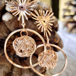 Rose Gold Cage Drop Earrings – Antitarnish