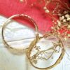 Gold Feather Hoop Earrings - Antitarnish